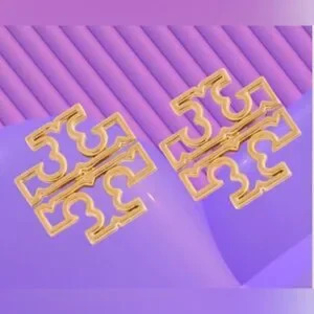TORY?BURCH?MILLER?18K?GOLD?STUD?EARRINGS